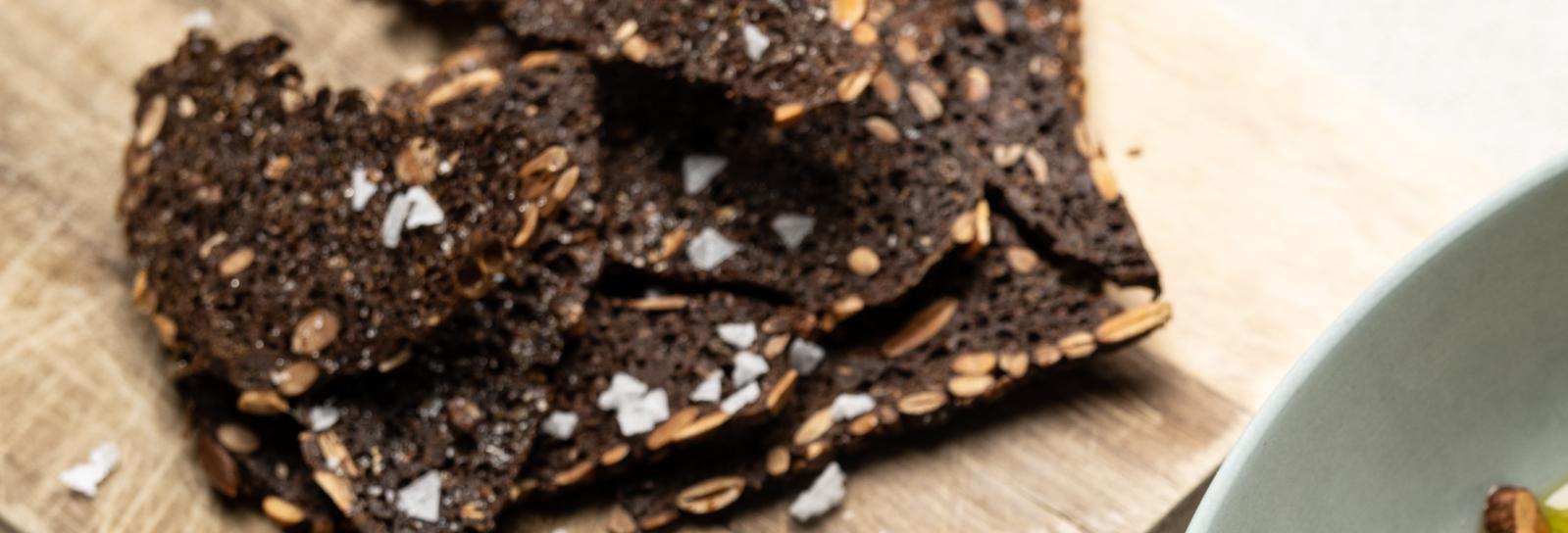 Sprøde rugbrødsflager