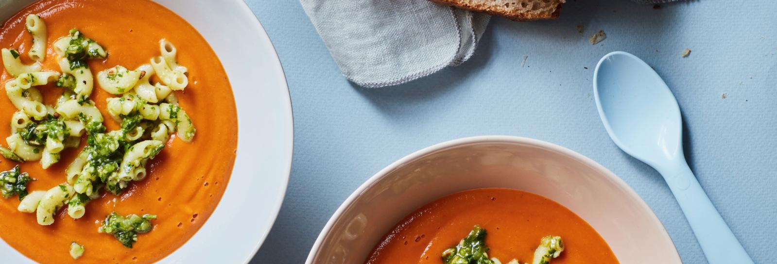 Tomatsuppe med røde linser